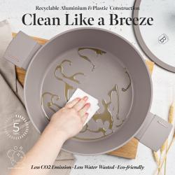 Berlingerhaus Kastrol s titanovým povrchem a poklicí 24 cm Taupe Collection