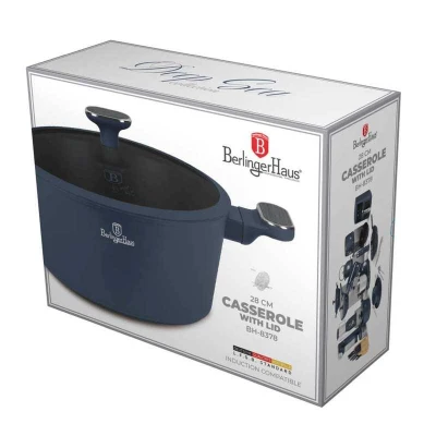 Berlingerhaus Kastrol s titanovým povrchem a poklicí 28 cm Deep Sea Collection