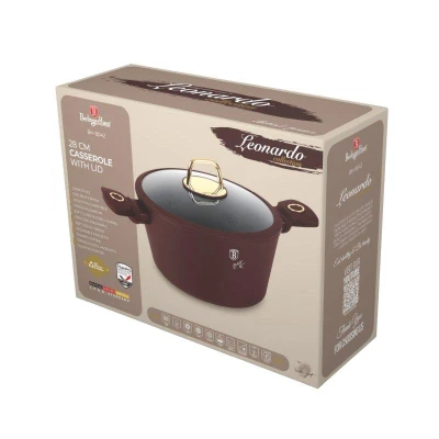 Berlingerhaus Kastrol s titanovým povrchem a poklicí 28 cm Leonardo Collection