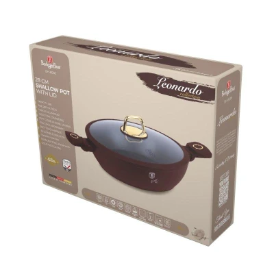 Berlingerhaus Kastrol s titanovým povrchem a poklicí 28 cm Leonardo Collection