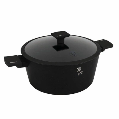 Berlingerhaus Kastrol s titanovým povrchem a poklicí 28 cm Matte Black Collection Berlingerhaus Kastrol s titanovým povrchem a poklicí 28 cm Matte Black Collection