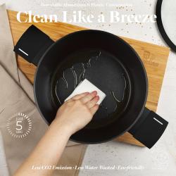 Berlingerhaus Kastrol s titanovým povrchem a poklicí 28 cm Matte Black Collection