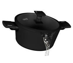 Berlingerhaus Kastrol s titanovým povrchem a poklicí 28 cm Matte Black Collection