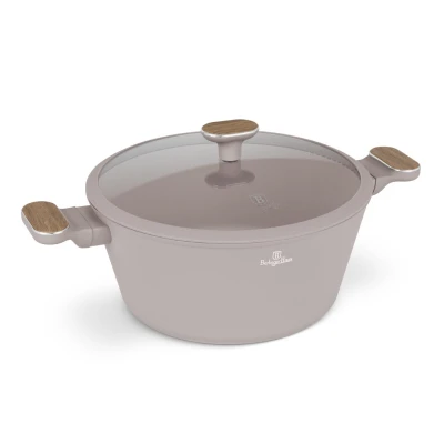 Berlingerhaus Kastrol s titanovým povrchem a poklicí 28 cm Taupe Nordic Collection