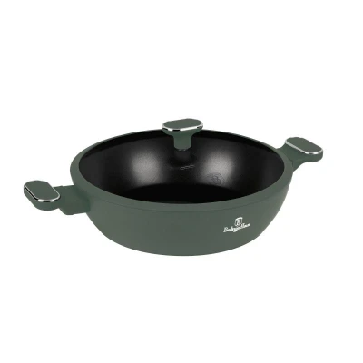 Berlingerhaus Kastrol s titanovým povrchem a poklicí 30 cm Matte Green Collection