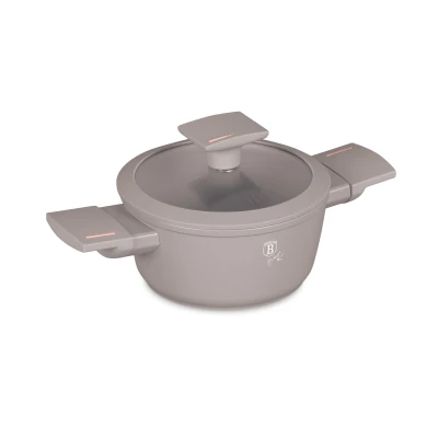 Berlingerhaus Kastrol s titanovým povrchem a poklicí pro děti 14 cm Taupe Collection