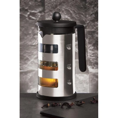 Berlingerhaus Konvice na čaj a kávu french press 1 l Black Silver Collection