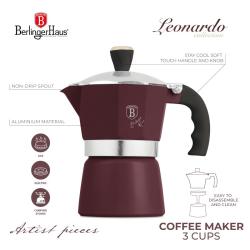 Berlingerhaus Konvice na espresso 3 šálky Leonardo Collection