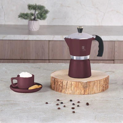 Berlingerhaus Konvice na espresso 6 šálků vínová Leonardo Collection