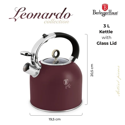 Berlingerhaus Konvice se skleněným víkem 3 l Leonardo Collection