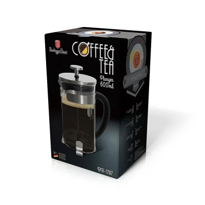Berlingerhaus Konvička na čaj a kávu French Press 600 ml černá