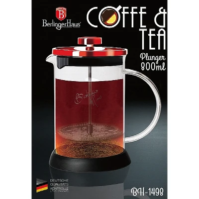 Berlingerhaus Konvička na čaj a kávu French Press 800 ml Burgundy Metallic Line