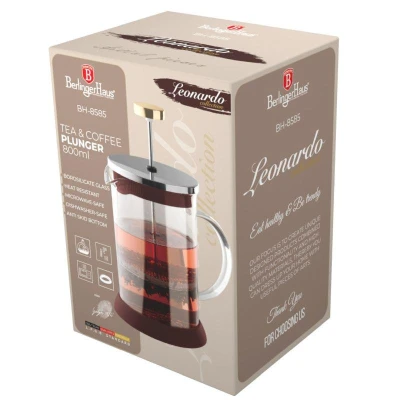 Berlingerhaus Konvička na čaj a kávu French Press 800 ml Leonardo Collection