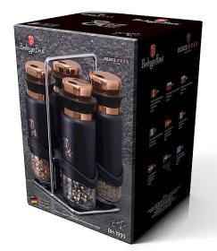 Berlingerhaus Kořenky ve stojanu sada 5 ks Black Rose Collection
