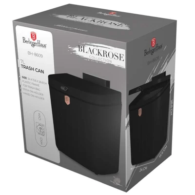 Berlingerhaus Koš odpadkový plastový 7 l Black Rose Collection