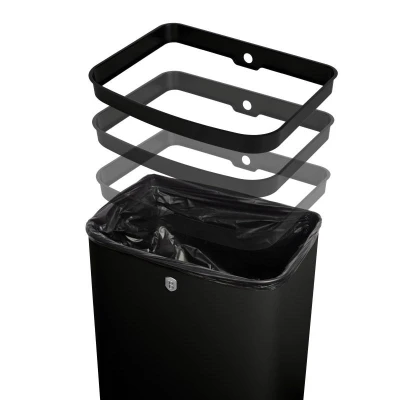 Berlingerhaus Koš odpadkový se senzorovým otvíráním 60 l Black Vantage Collection/Matte Black Collection