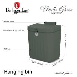 Berlingerhaus Koš odpadkový závěsný 7 l Matte Green Collection