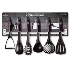 Berlingerhaus Kuchyňské náčiní s nástěnným držákem 7 ks Purple Eclipse Collection