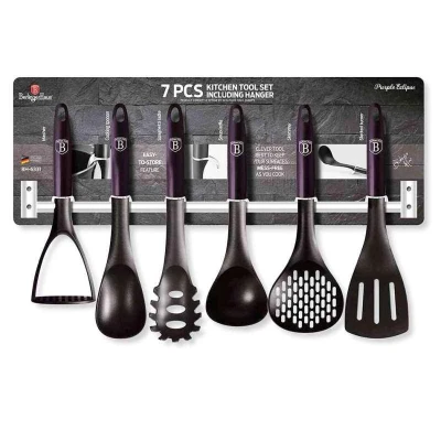 Berlingerhaus Kuchyňské náčiní s nástěnným držákem 7 ks Purple Eclipse Collection