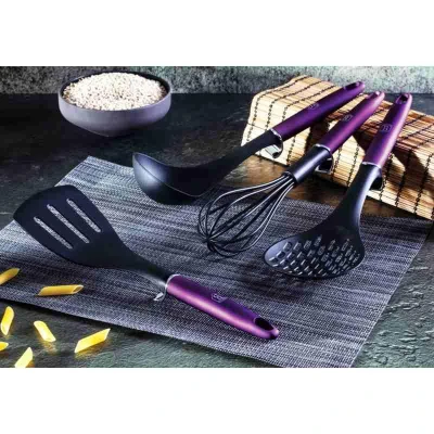 Berlingerhaus Kuchyňské náčiní s nástěnným držákem 7 ks Purple Eclipse Collection