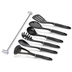 Berlingerhaus Kuchyňské náčiní s nástěnným držákem 7 ks Royal Black Collection Berlingerhaus Kuchyňské náčiní s nástěnným držákem 7 ks Royal Black Collection