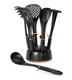 Berlingerhaus Kuchyňské náčiní ve stojanu sada 7 ks Black Rose Collection