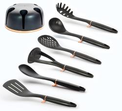 Berlingerhaus Kuchyňské náčiní ve stojanu sada 7 ks Black Rose Collection