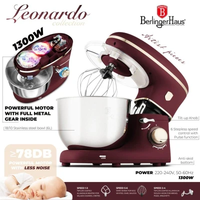 Berlingerhaus Kuchyňský robot 1300 W Leonardo Collection