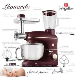 Berlingerhaus Kuchyňský robot s mlýnkem a mixérem 1500 W Leonardo Collection