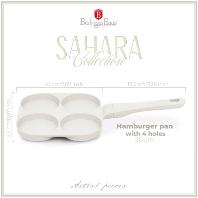 Berlingerhaus Lívanečník s titanovým povrchem 20 cm 4 pozice světle šedá Sahara Collection