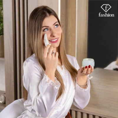 Berlingerhaus Masážní přístroj na oči, oční okolí a spánky Cream Gold Collection