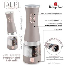 Berlingerhaus Mlýnek na pepř a sůl elektrický 2v1 Taupe collection