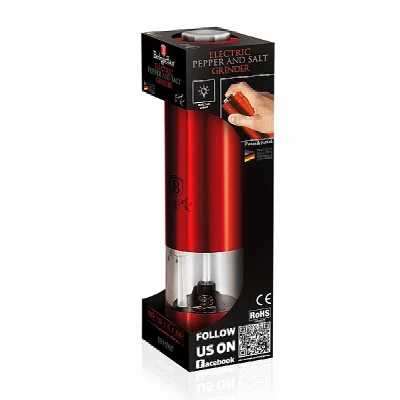 Berlingerhaus BH-1907 Mlýnek na pepř a sůl elektrický Burgundy Metallic Line