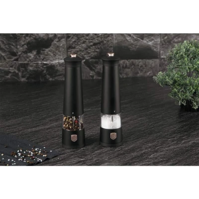 Berlingerhaus Mlýnek na pepř a sůl elektrický sada 2 ks Black Rose Collection