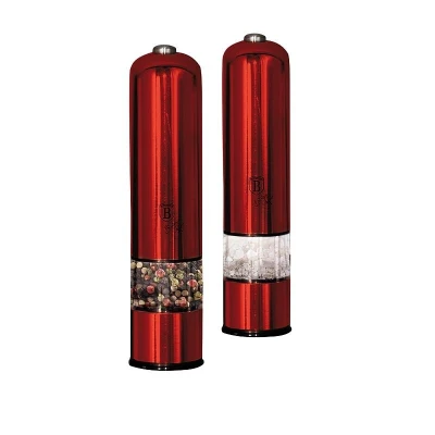 Berlingerhaus BH-7217 Mlýnek na pepř a sůl elektrický sada 2 ks Burgundy Metallic Line