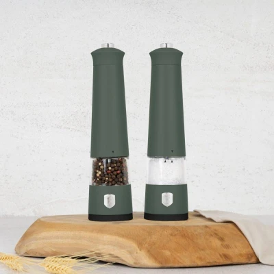Berlingerhaus Mlýnek na pepř a sůl elektrický sada 2 ks Matte Green Collection