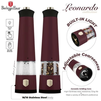 Berlingerhaus Mlýnek na pepř a sůl sada 2 ks Leonardo Collection