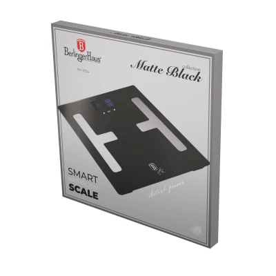 Berlingerhaus Osobní váha s měřením tuku, svalů a vody 180 kg Matte Black Collection