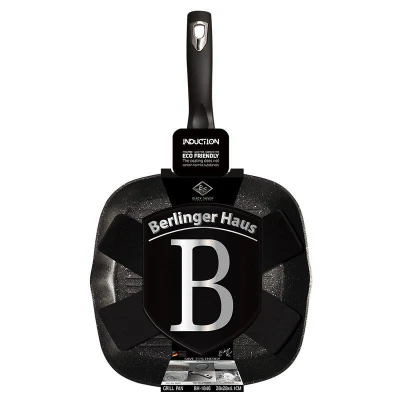 Berlingerhaus Pánev grilovací s mramorovým povrchem 28 cm Black Silver Collection