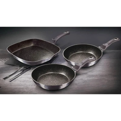 Berlingerhaus Pánev grilovací s mramorovým povrchem 28 cm Carbon PRO Line