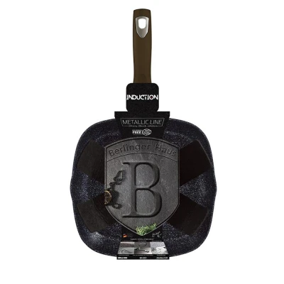Berlingerhaus Pánev grilovací s mramorovým povrchem 28 cm Shiny Black Collection