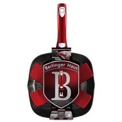 Berlingerhaus Pánev grilovací s mramorovým povrchem a odnímatelnou rukojetí 28 cm Burgundy Metallic Line