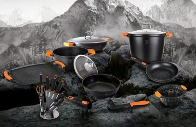 Berlingerhaus Pánev grilovací s mramorovým povrchem Granit Diamond Line 28 cm