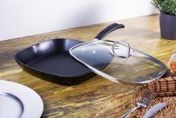 Berlingerhaus Pánev grilovací s poklicí 28 cm Black Professional Line