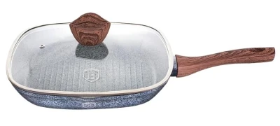 Berlingerhaus Pánev grilovací s poklicí a mramorovým povrchem 28 cm Forest Line Berlingerhaus Pánev grilovací s poklicí a mramorovým povrchem 28 cm Forest Line