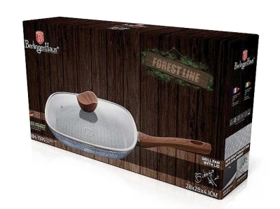 Berlingerhaus Pánev grilovací s poklicí a mramorovým povrchem 28 cm Forest Line