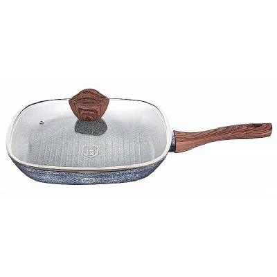 Berlingerhaus Pánev grilovací s poklicí a mramorovým povrchem 28 cm Forest Line