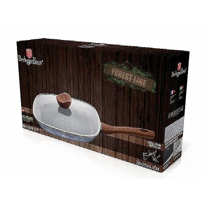 Berlingerhaus Pánev grilovací s poklicí a mramorovým povrchem 28 cm Forest Line