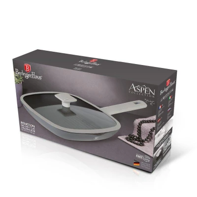 Berlingerhaus Pánev grilovací s poklicí s titanovým povrchem 28 cm Aspen Collection