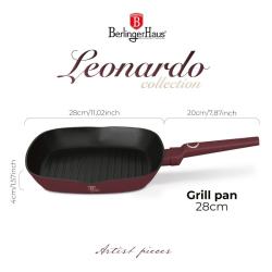 Berlingerhaus Pánev grilovací s titanovým povrchem 28 cm Leonardo Collection